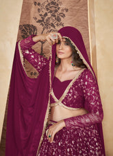 Sumptuous Looking Lehenga Choli in Deep Pink Colour